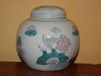 Chinese gemberpot met deksel met eendjes en waterlelies, Ophalen of Verzenden, Zo goed als nieuw, Porselein, Overige stijlen