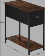 Nachtkastje/Bijzettafel met lade, Ophalen, 55 tot 75 cm, Zo goed als nieuw, Rechthoekig