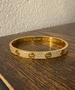 Iced Cartier Love Bracelet Gold 16cm, Sieraden, Tassen en Uiterlijk, Nieuw, Goud, Ophalen of Verzenden