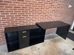 Zwart bureau, Huis en Inrichting, Ophalen, Gebruikt, Bureau