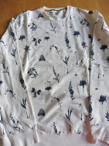 Witte sweater met zwarte natuurprint maat XXL beschikbaar voor biedingen