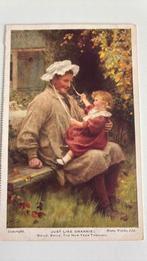 Kind bij opa op schoot, net als oma. Kanten muts., Ophalen of Verzenden, Gelopen, Kinderen