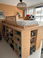 Houten hoogslaper met opbergruimte, Ophalen, Gebruikt, Hoogslaper