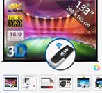 Elektrische proctirscherm 133", Audio, Tv en Foto, Beamer-accessoires, Ophalen, Zo goed als nieuw