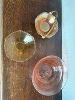 3 retro glazen schaaltjes, Antiek en Kunst, Ophalen of Verzenden