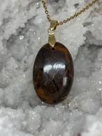 Boulder Opaal Edelsteenketting - RVS, Overige voorstellingen, Bruin, Nieuw, Ophalen of Verzenden