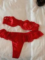Rode Lingerie Set met Kant, Verzenden, Rood, Setje