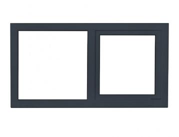 Kunststof kozijn Draaikiep vast antraciet DIVERSE MATEN beschikbaar voor biedingen