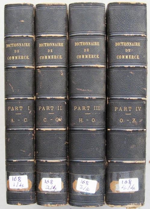 Dictionnaire du Commerce & Navigation 1859-1861 Set van 4, Antiek en Kunst, Antiek | Boeken en Bijbels, Ophalen of Verzenden