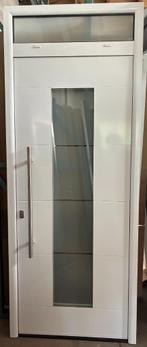 Aluminium voordeur met bovenlicht 94 x 238 cm Links wit, Doe-het-zelf en Verbouw, Deuren en Horren, 80 tot 100 cm, 215 cm of meer