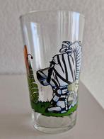 Fabeltjeskrant glas Zaza Zebra, Ophalen of Verzenden, Zo goed als nieuw, Frisdrankglas