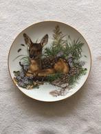 Wandbordje met afb. reekalfje., Antiek en Kunst, Ophalen of Verzenden