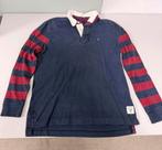 Tommy Hilfiger Rugby Polo Shirt Longsleeve Maat L-G Navy/Red, Kleding | Heren, Maat 52/54 (L), Blauw, Ophalen of Verzenden, Zo goed als nieuw