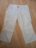 Ecru dunne zomer 7/8 cargobroek, maat 46, met 6 zakken, rits, Beige, Ophalen of Verzenden, Zo goed als nieuw, Biggalicious