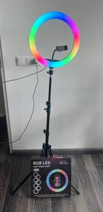 Tik tok vlog ring lamp led met statief, zgan, Ophalen, Zo goed als nieuw, Lamp of Flitsset