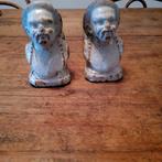 Antieke stenen bokken voor open haard, Ophalen of Verzenden