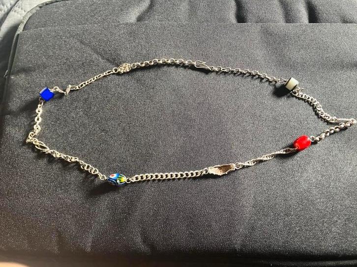 Surinaamse Ketting - Verguld, 65cm, Sieraden, Tassen en Uiterlijk, Kettingen, Gebruikt, Overige materialen, Goud, Met hanger, Ophalen of Verzenden