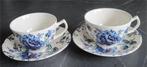 Johnson Brothers rose chintz blue - twee kop en schotels, Antiek en Kunst, Ophalen of Verzenden