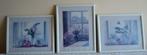 3 mooie schilderijtjes ( stil leven ) 25,5 x 20,5 NIEUW, Huis en Inrichting, Woonaccessoires | Schilderijen, Tekeningen en Foto's