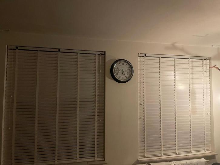 Witte houten luxaflex 146x180 cm, Huis en Inrichting, Stoffering | Gordijnen en Lamellen, Zo goed als nieuw, 150 tot 200 cm, 100 tot 150 cm