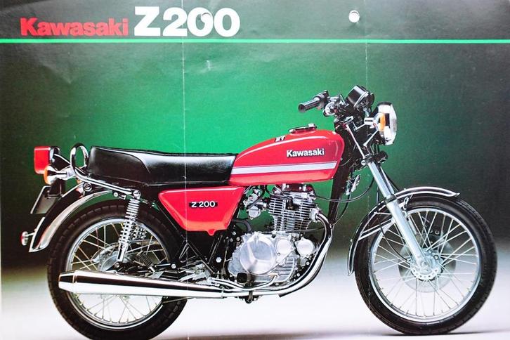Kawasaki Z200 foldertje folder brochure leaflet *051, Motoren, Handleidingen en Instructieboekjes, Kawasaki, Ophalen of Verzenden