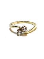 14k gouden ring met zirkonia stenen, -, -, Ophalen of Verzenden, Zo goed als nieuw