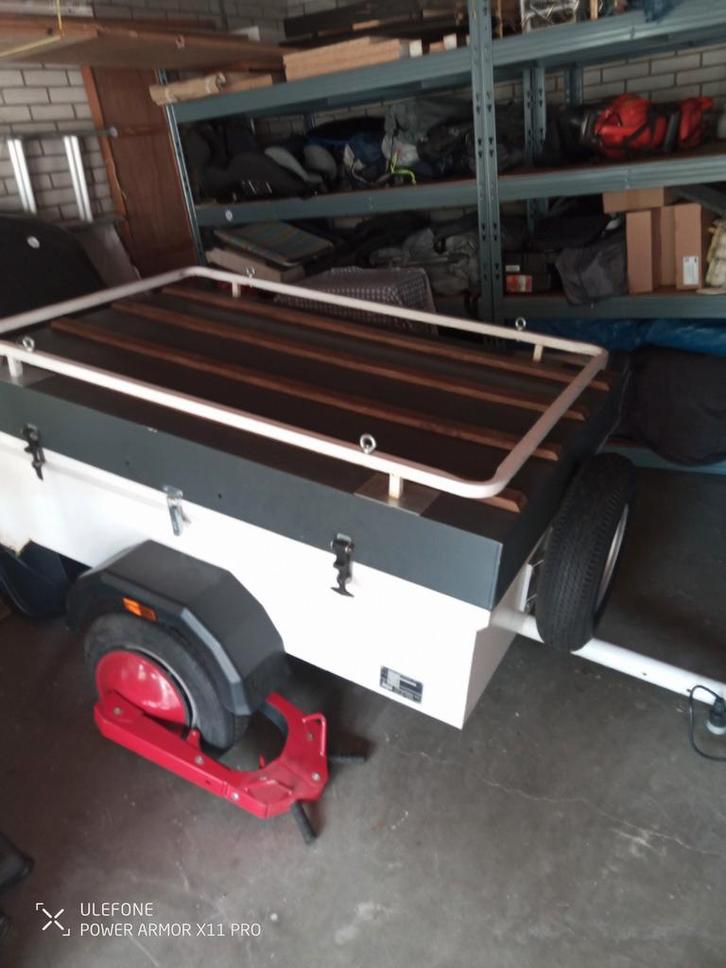 Saris aanhanger/bagagewagen met deksel, Auto diversen, Aanhangers en Bagagewagens, Zo goed als nieuw, Ophalen