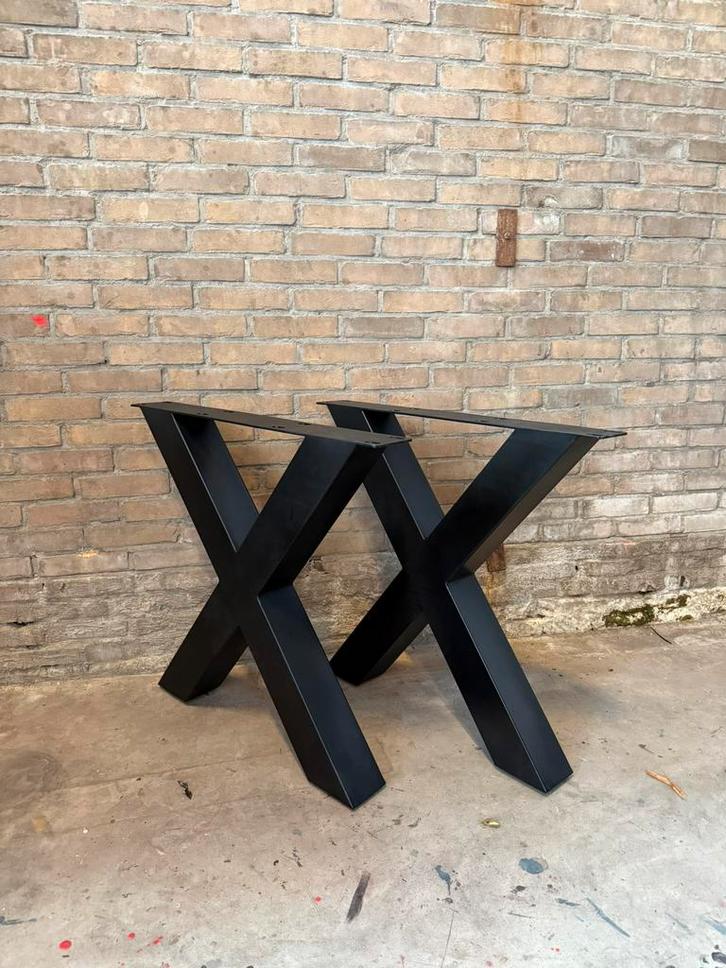X poot Metaal - Onderstel tafel voor alle maten, Huis en Inrichting, Tafelonderdelen, Zo goed als nieuw, 50 tot 100 cm, Rechthoekig