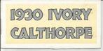 Ivory Calthorpe folder 1930 (3745z), Ophalen of Verzenden, Overige merken