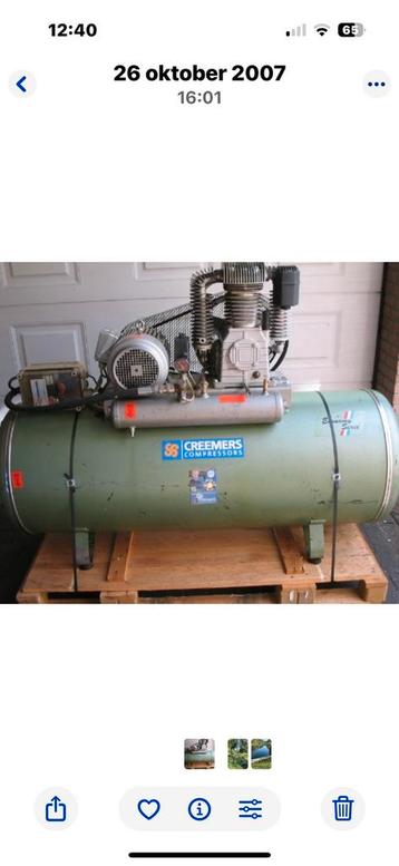 Creemers compressor 7,5 pk beschikbaar voor biedingen