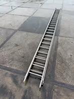 Gebruikte aluminium ladder (tweedelig), Doe-het-zelf en Verbouw, Ladders en Trappen, Ophalen, Zo goed als nieuw, 4 meter of meer