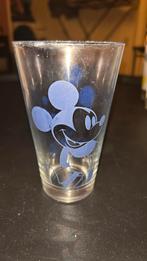 Blauwe Mickey mouse glas, Verzamelen, Glas en Borrelglaasjes, Gebruikt, Ophalen of Verzenden, Bierglas