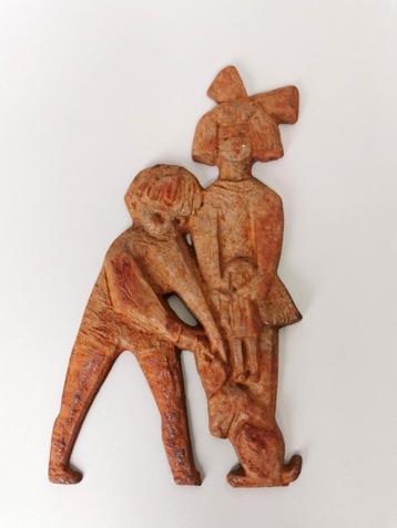 Retro vintage Mid Century gietijzer sculptuur / wand object  beschikbaar voor biedingen