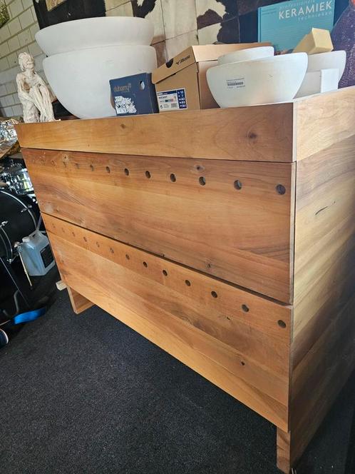 Walnoothouten Ladekast/Commode  design:Pilat &Pilat Warber, Huis en Inrichting, Kasten | Ladekasten, Zo goed als nieuw, 100 tot 150 cm