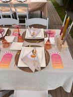 VERHUUR servies, glazen, bestek: 21 diner - bruiloft, Ophalen, Gebruikt, Bord(en), Effen