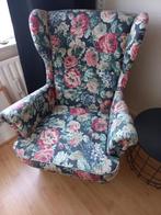 Oorfauteuil met bloemenprint comfortabel, Ophalen, Gebruikt, 75 tot 100 cm, 75 tot 100 cm
