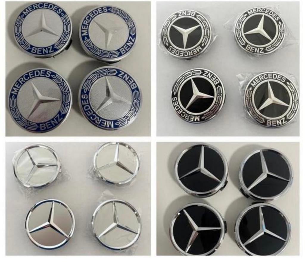 Mercedes Benz wiel naafdoppen naafkap wieldop velgkap 75mm, Auto-onderdelen, Ophalen of Verzenden, Nieuw