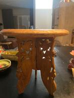 Vintage Oosters planten tafeltje houtsnijwerk Boho, Antiek en Kunst, Ophalen of Verzenden