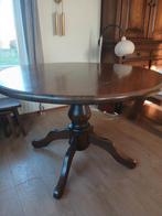 Ronde eiken tafel, Ophalen, Gebruikt, 100 tot 150 cm, 100 tot 150 cm