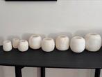 Alabaster waxinelicht houders - natuursteenkaarshouder, Huis en Inrichting, Ophalen, Zo goed als nieuw, Hout, Minder dan 25 cm