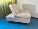 Wit leren hocker met rugstand, Ophalen, Gebruikt, Overige maten, Minder dan 150 cm