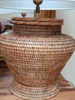 Birma rieten tafellamp, Overige materialen, Rattan, 50 tot 75 cm, Ophalen of Verzenden