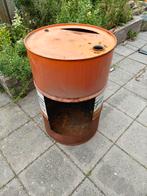 Olievat 200L vuurkorf, Tuin en Terras, Vuurkorven, Ophalen, Zo goed als nieuw