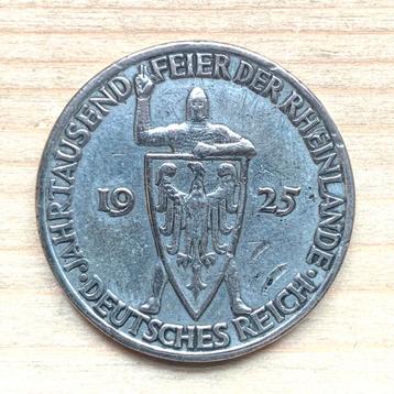Duitsland Weimar 3 Mark 1925 A Rheinland zilver beschikbaar voor biedingen