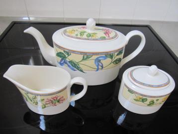 Spring Medley, Johnson Brothers, theepot, melkkan, suikerpot beschikbaar voor biedingen