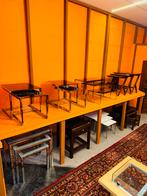 Nesting set hoge bijzettafels glas en chrome, Ophalen