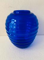 Blauwe glazen vaas Vetreria Etrusca, Italy, Huis en Inrichting, Woonaccessoires | Vazen, Minder dan 50 cm, Glas, Blauw, Gebruikt