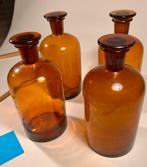 Oude Apotheek Potten Set van 6, Ophalen, Gebruikt, Overige kleuren, Glas