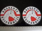 2x sticker brabants ruiterhuis logo paarden, Verzamelen, Stickers, Bedrijf of Vereniging, Ophalen of Verzenden, Zo goed als nieuw