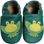 Groene leren babyslofjes van Hobea , kikker, Ophalen of Verzenden, Nieuw, Jongetje of Meisje, Slofjes